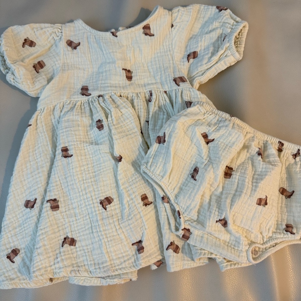 Rylee + Cru Cream and Brown Baby Blanket
